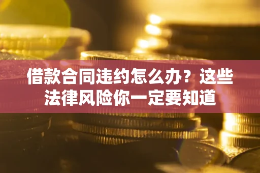 济南借款合同违约怎么办？这些法律风险你一定要知道