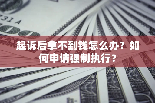 济南起诉后拿不到钱怎么办？如何申请强制执行？
