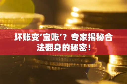 济南坏账变‘宝账’？专家揭秘合法翻身的秘密！